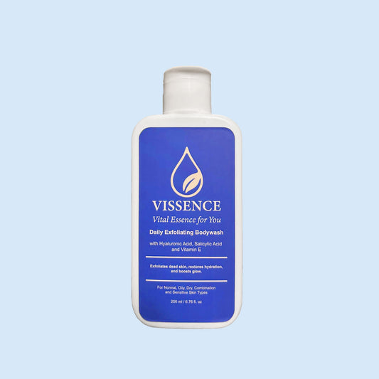 Vissence Daily Exfoliating Bodywash exfoliating cleanser bottle