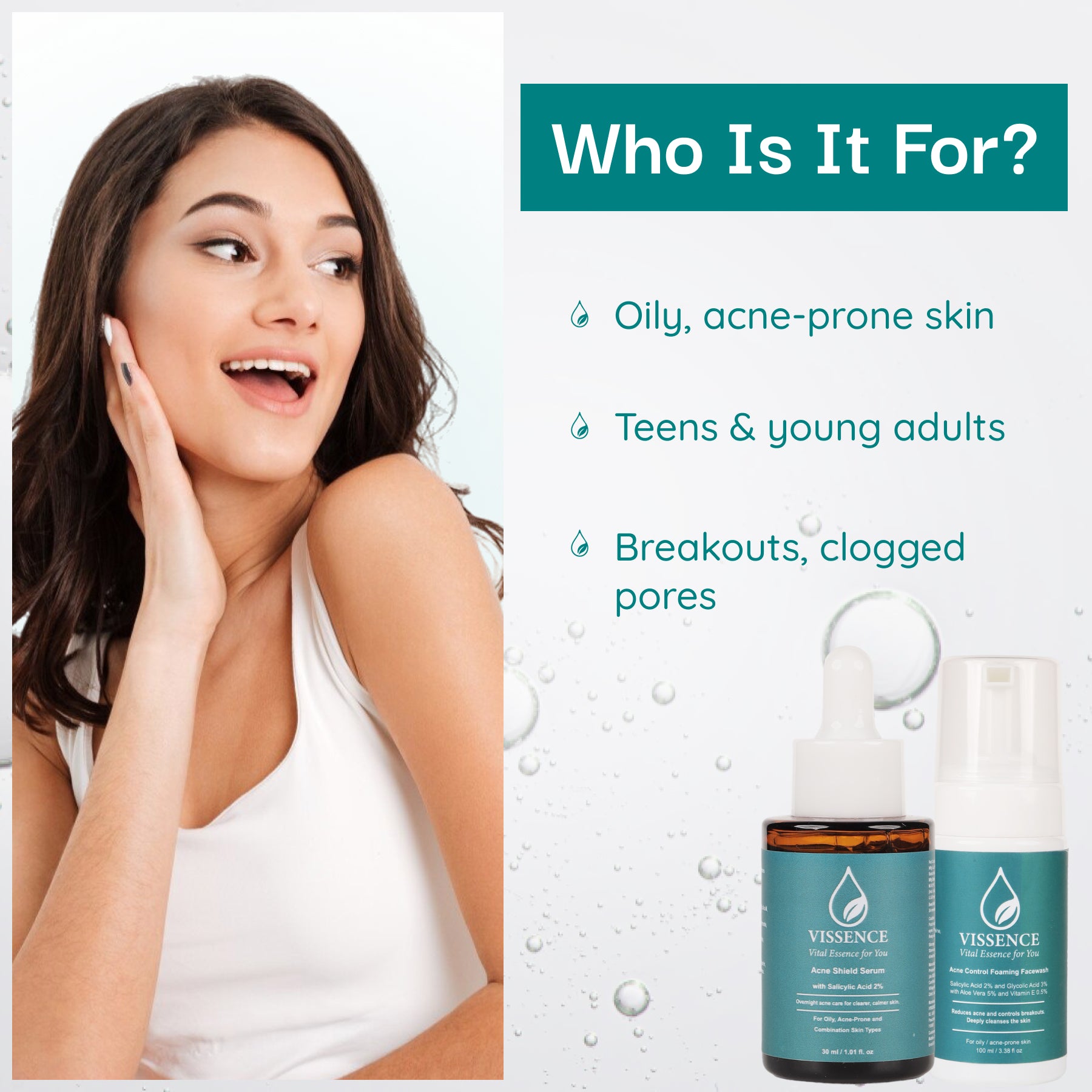 Acne Control Foaming Facewash + Acne Shield Serum