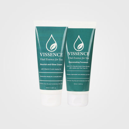 Rejuvenating Facewash + Nourish & Glow Cream