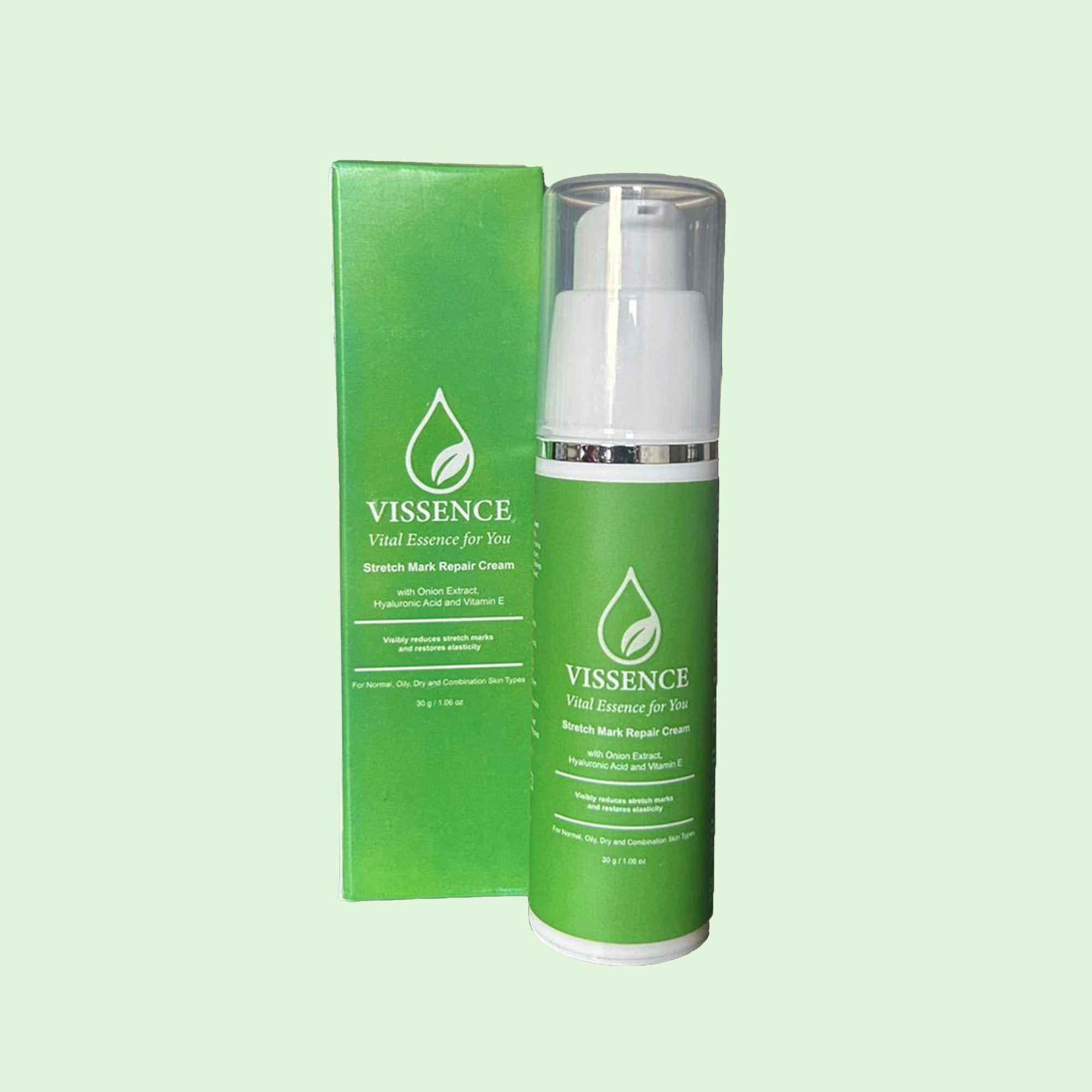 Vissence Stretch Mark Repair Cream with Onion Extract, Hyaluronic Acid & Vitamin E