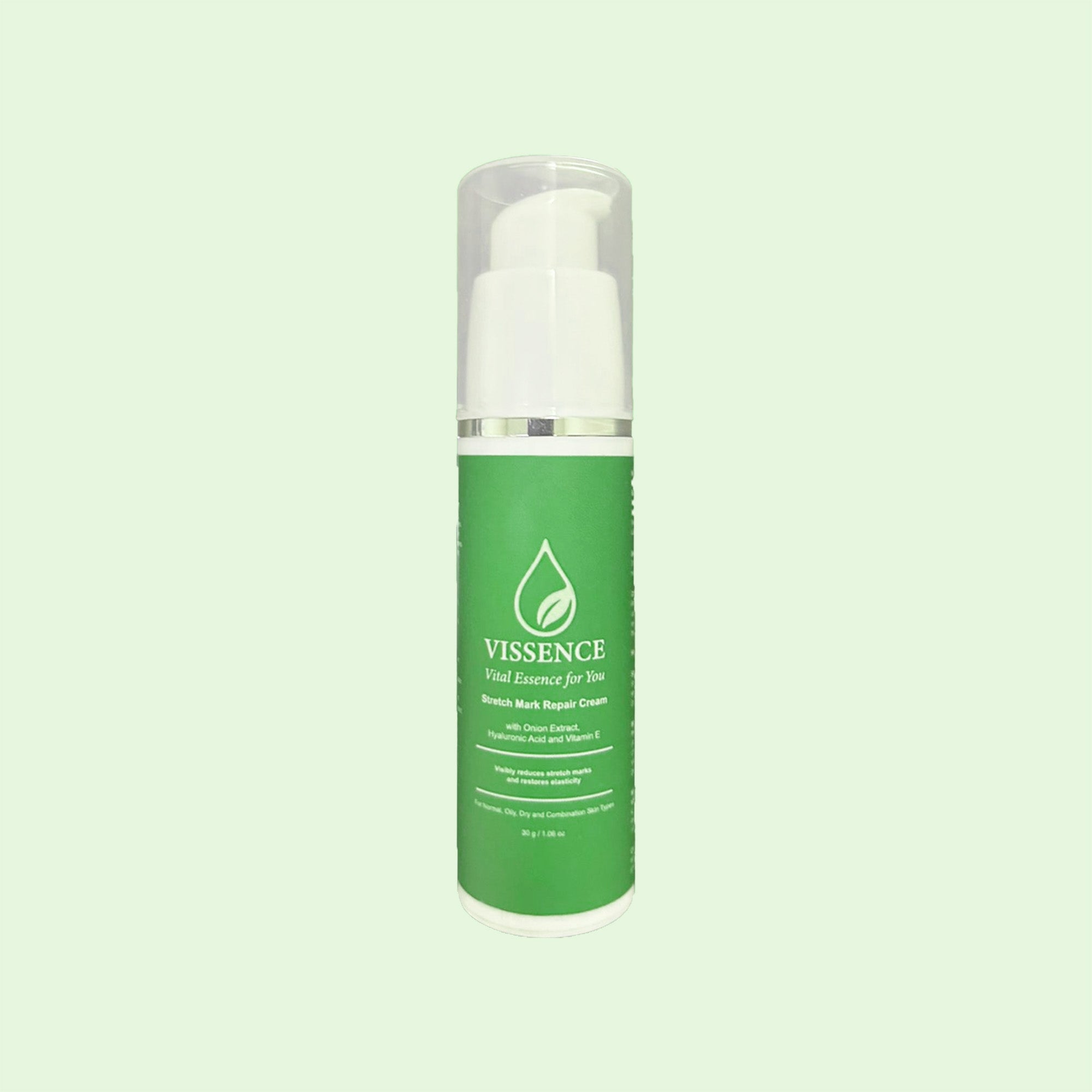 Vissence Stretch Mark Repair Cream with Onion Extract, Hyaluronic Acid & Vitamin E
